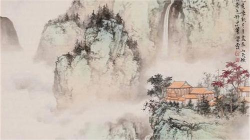 Ink artist's landscape painting bridging tradition and modernity